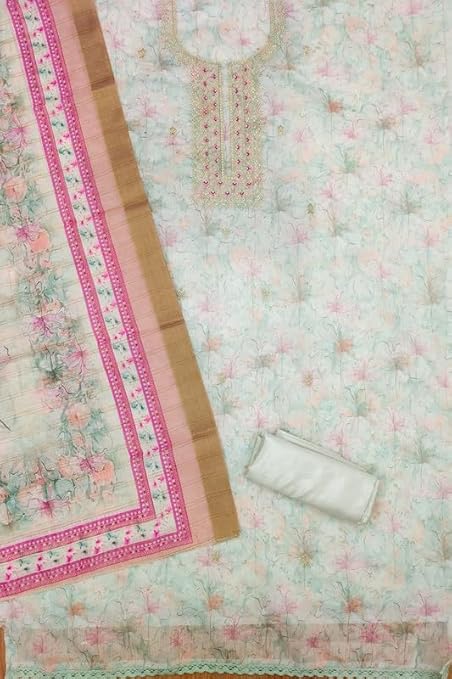 chanderi Salwar suit Border Work chanderi Dupatta free size