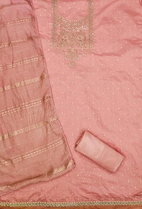 chanderi Salwar suit Border Work chanderi Dupatta free size