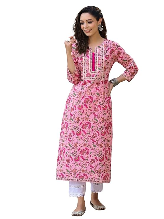 Cotton Printed Straight Kurta