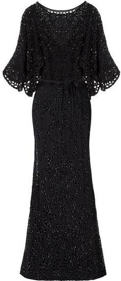 Sequin Broderie Anglais Gown